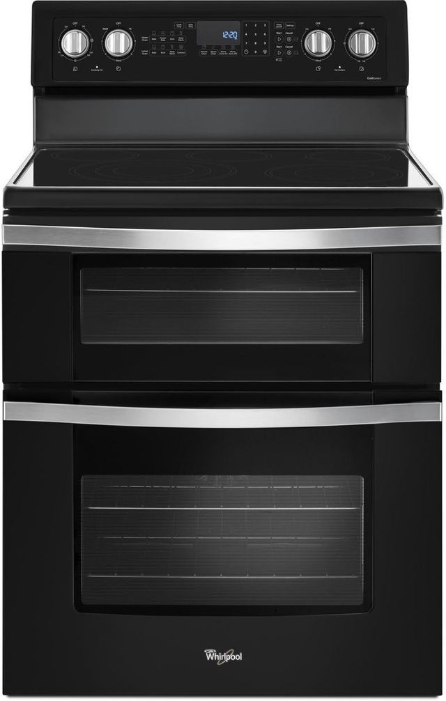 Whirlpool® 30" Stainless Steel Free Standing Double Oven Electric Range 1