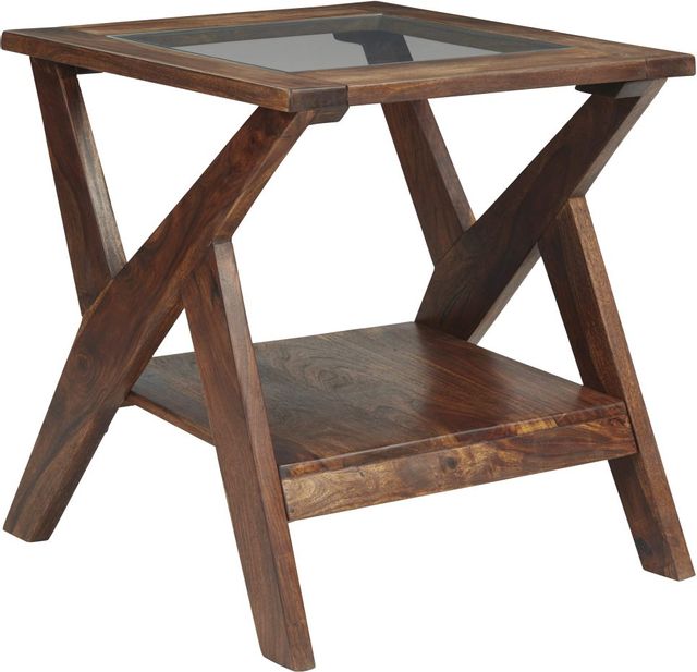 Signature Design by Ashley® Charzine Warm Brown End Table-0