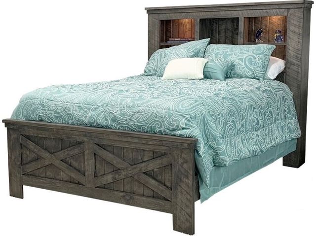 American Heartland Manufacturing Deluxe Alcove Rustic Barnwood Queen Bed 0