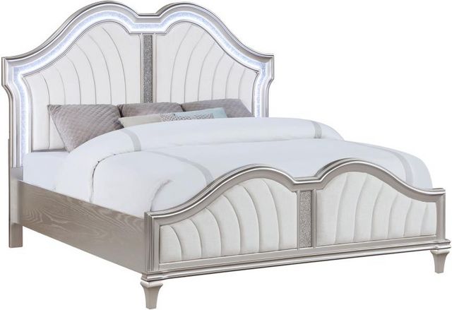 silver luxury style bed sleigh bed frame