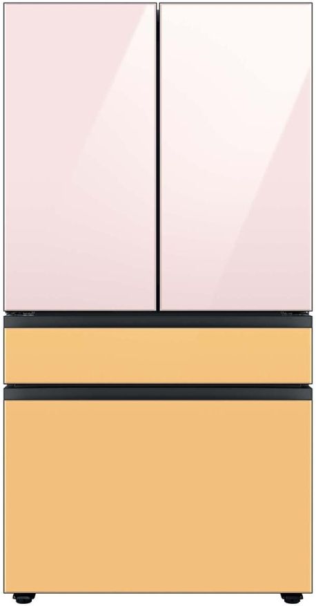 Samsung Bespoke 36" Sunrise Yellow Glass French Door Refrigerator Middle Panel 8