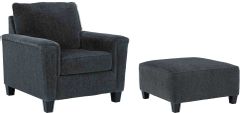 Signature Design by Ashley® Abinger 2-Piece Smoke Chair and Ottoman Set
