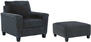 Signature Design by Ashley® Abinger 2-Piece Smoke Chair and Ottoman Set