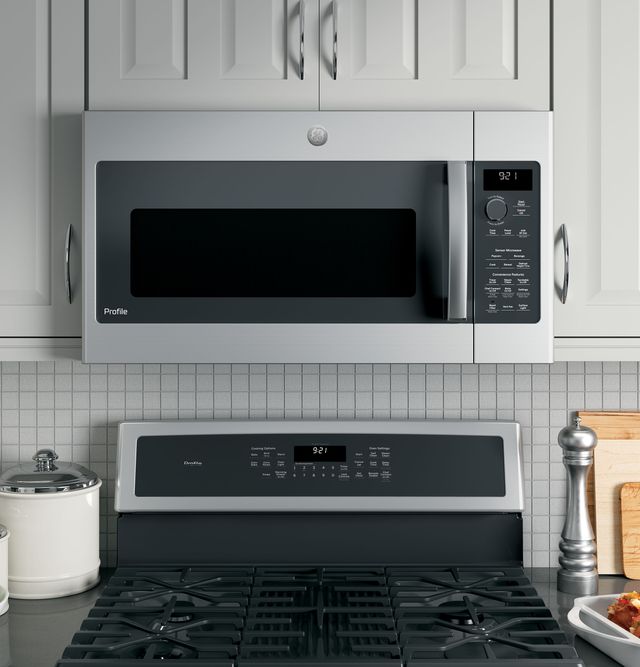 GE Profile™ Series 2.1 Cu. Ft. Stainless Steel Over The Range Microwave 5