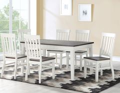 Steve Silver Co. Caylie 7-Piece Driftwood/Ivory Dining Room Set