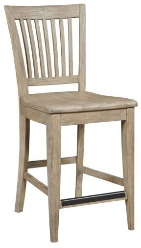 Kincaid® The Nook Heathered Oak Counter Slat Back Chair-0