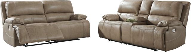 Signature Design by Ashley® Ricmen 3-Piece Putty Power Reclining Sectional-2