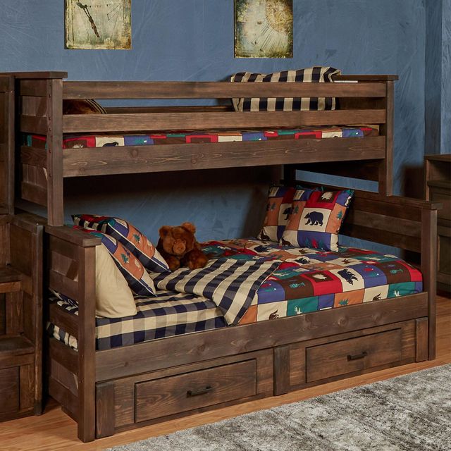 Trendwood Inc Urban Ranch Brown Twin Full Bunk Bed With Underdresser 4203rb 4202rb 4234rb Western Living Furniture And Mattresses In Vernal Ut