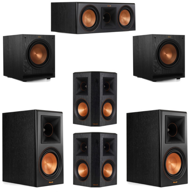 Klipsch 5 2 System With 2 Rp 600m Bookshelf Speakers 1 Klipsch Rp 600c Center Speaker 2