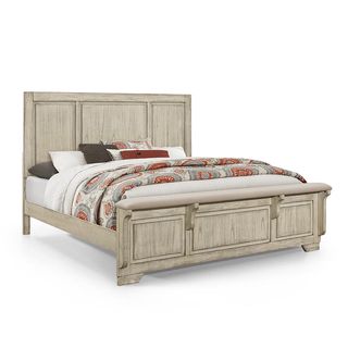 New Classic Home Furnishings Ashland Rustic White King Panel Bed