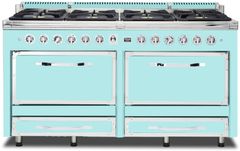 Viking® Tuscany 66" Bywater Blue Dual Fuel Pro-Style Dual Fuel Natural Gas Range