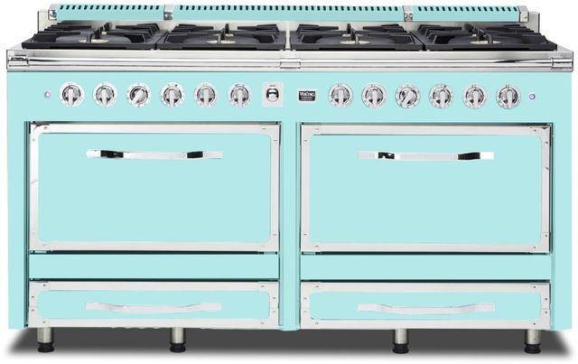 Viking® Tuscany 66" Bywater Blue Dual Fuel Pro-Style Dual Fuel Natural Gas Range