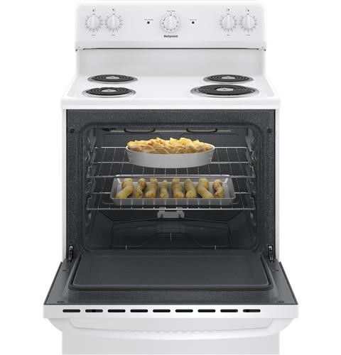 Hotpoint® 30" White Free Standing Electric Range 9