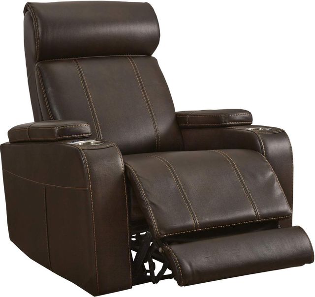 Signature Design by Ashley® Screen Time Walnut Power Recliner | Pieratt's