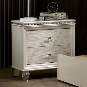 Furniture of America® Allie Pearl White Youth Nightstand