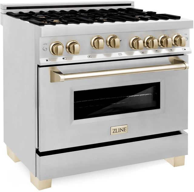 ZLINE Autograph Edition 36" Stainless Steel Pro Style Gas Range