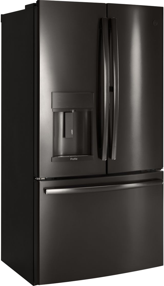 GE Profile™ 22.23 Cu. Ft. Black Stainless Steel Counter Depth French Door Refrigerator-1