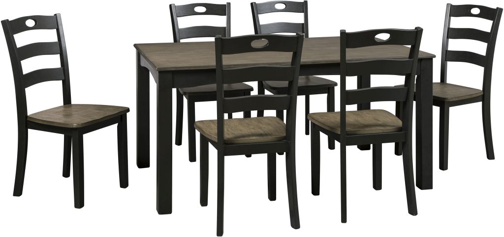 Signature Design by Ashley® Froshburg 7-Piece Grayish Brown Dining Table Set