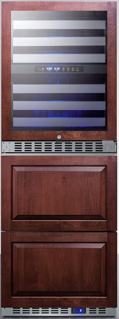 Summit® 24" Panel Ready Wine Cooler and Freezer Drawers