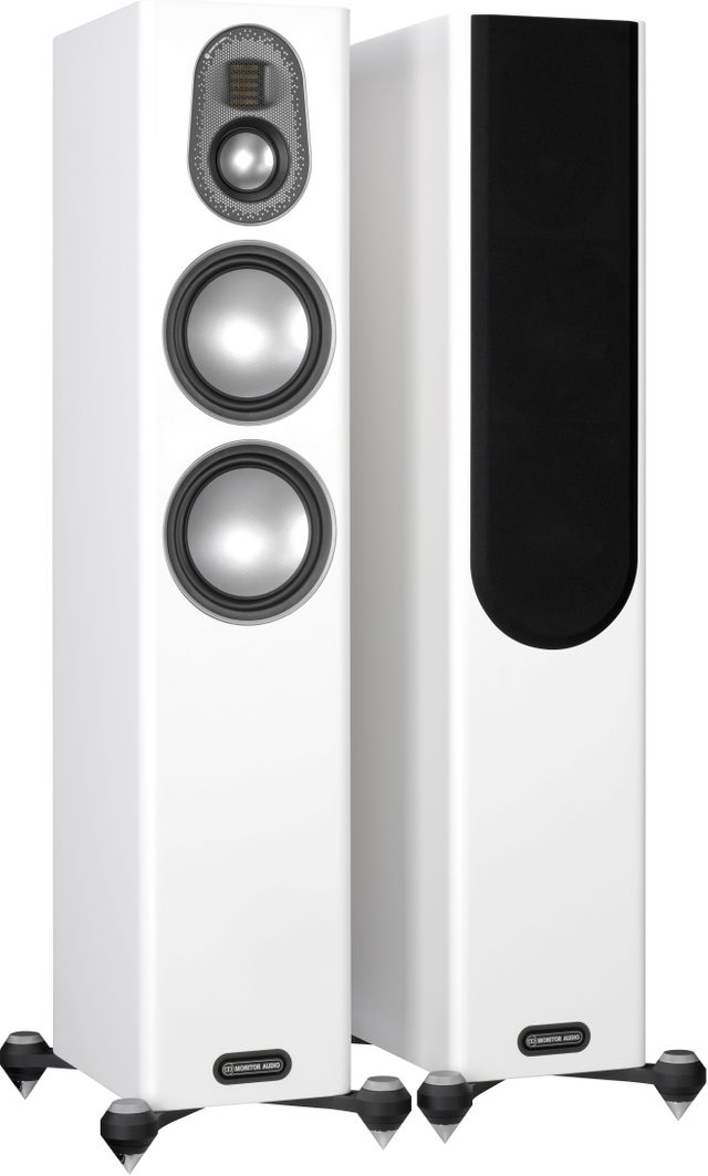 Monitor Audio Gold 200 Pair of Satin White Floorstanding Speakers 1