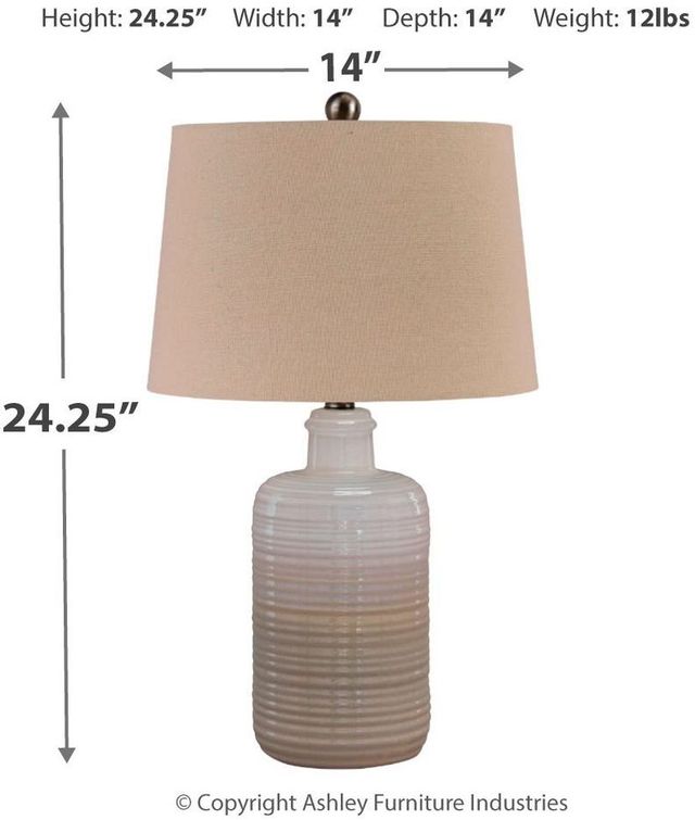 Signature Design by Ashley® Marnina Set of 2 Taupe Table Lamps 2