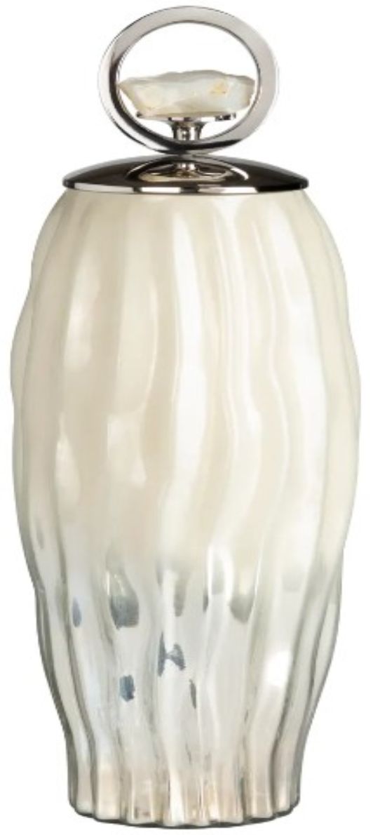 White Iridescent Candle Jar - Adding Ethereal Beauty