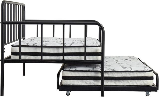 Signature Design by Ashley® Trentlore Black Twin Metal Day Youth Bed with Trundle 5