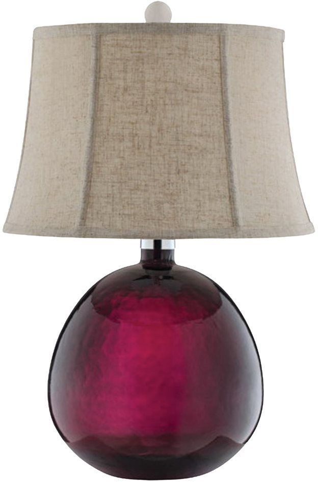 Stein World Burgundy Glass Table Lamp