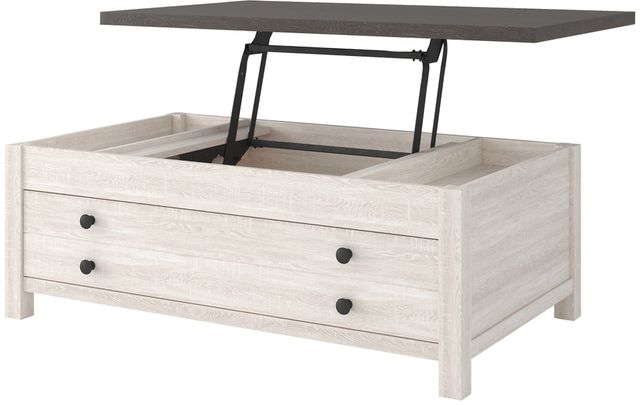Signature Design by Ashley® Dorrinson Two-tone Rectangular Lift Top Coffee Table 9