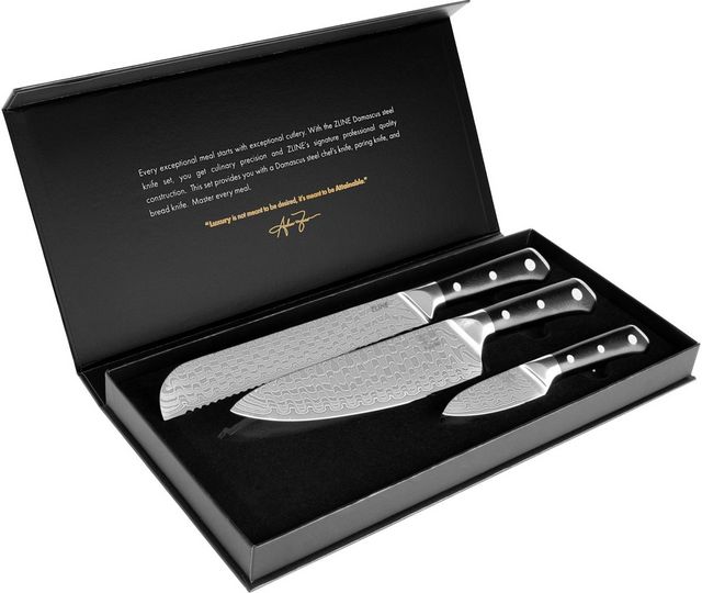 ZLINE 3 Piece Professional Damascus Steel Kitchen Knife Set