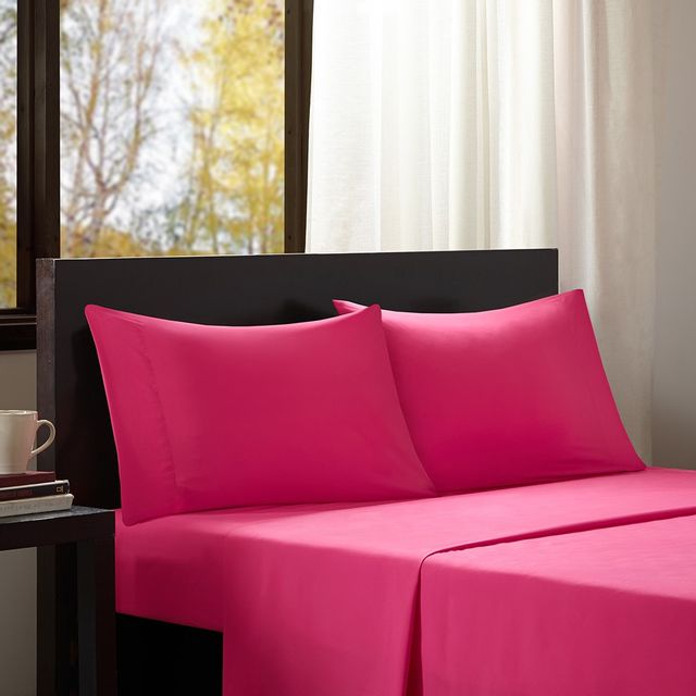 Olliix by Intelligent Design Pink Queen Microfiber All Season Wrinkle-Free Sheet Set-1