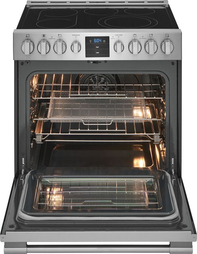 Frigidaire Professional® 30" Stainless Steel Front Control Freestanding Air Fry Electric Range-PCFE3078AF-1