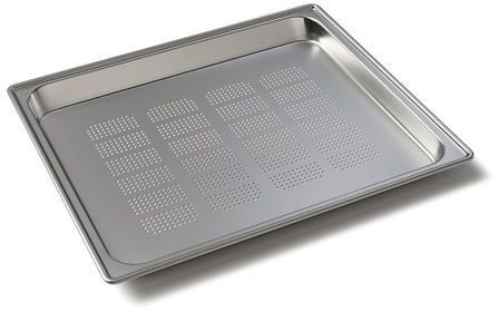 Wolf® 12.75" Stainless Steel Convection Steam Oven Perforated Pan 0