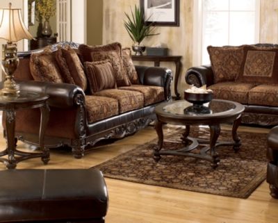 Signature Design by Ashley® Norcastle 3-Piece Dark Brown Living Room Table Set-3