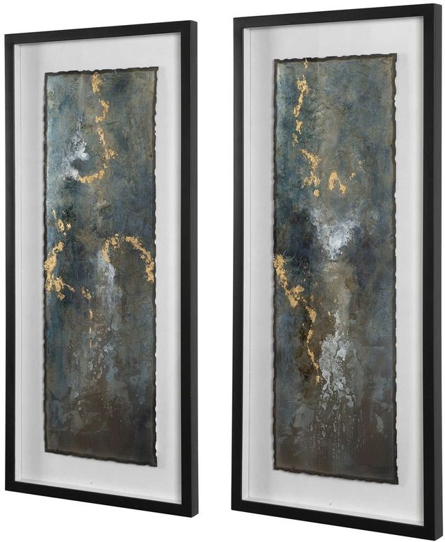 Uttermost® Glimmering Agate 2-Piece Black Abstract Prints | Bob Mills ...