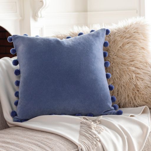 Surya Serengeti Denim 18" x 18" Toss Pillow with Polyester Insert 3