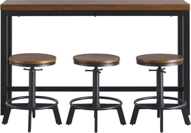Quinidad 4-Piece Black/Brown Counter Height Dining Table Set 1