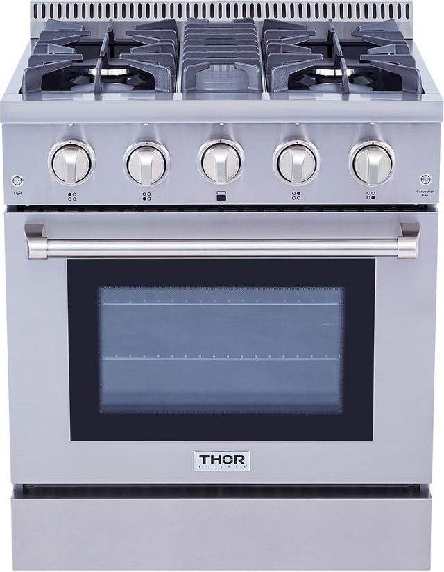 Thor Kitchen® 30" Stainless Steel Pro Style Dual Fuel Range 0
