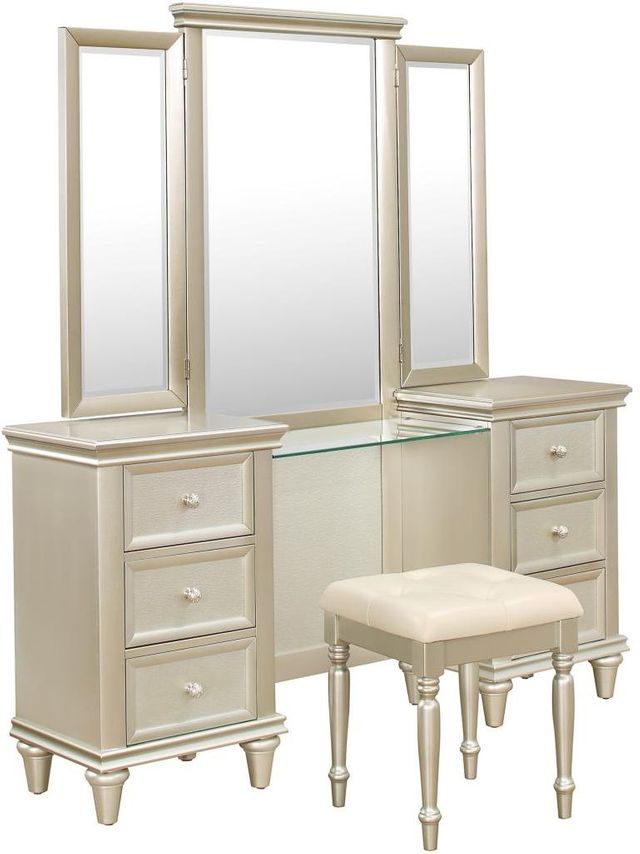 Homelegance® Celandine Silver Vanity Dresser and Mirror