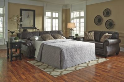 Benchcraft® Breville Charcoal Queen Sleeper Sofa 2