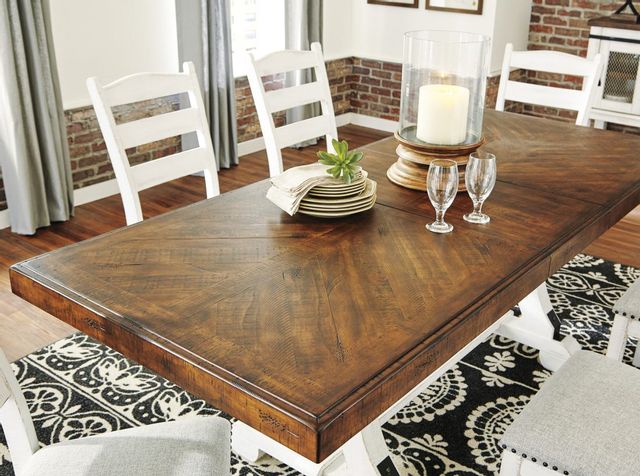 Signature Design by Ashley® Valebeck White/Brown Dining Room Table 7