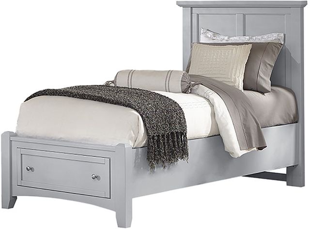 Vaughan-Bassett Bonanza Gray Full Mansion Bed With Storage Footboard