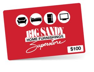 BIG SANDY FURNITURE/BEDDING GIFT CARD $100