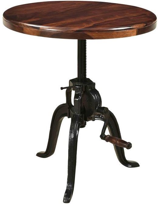 Coast2Coast Home™ Black/Manchester Brown Adjustable Height Accent Table 1