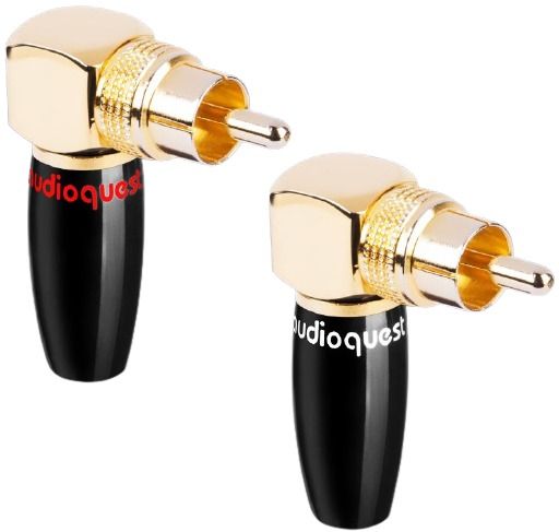 AudioQuest@ Right-Angle RCA Plugs Connectors (Pair) 0