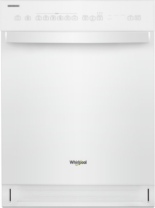 Whirlpool® 24" White Front Control Built In Dishwasher