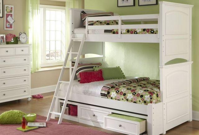 Legacy Kids Teen Madison Natural White Twin/Full Youth Bunk Bed-1