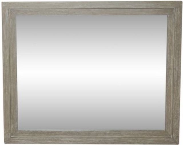 Liberty Belmar Washed Taupe/Silver Champagne Landscape Mirror-1
