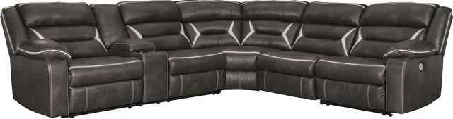 Signature Design by Ashley® Kincord 4-Piece Midnight Power Reclining Sectional 