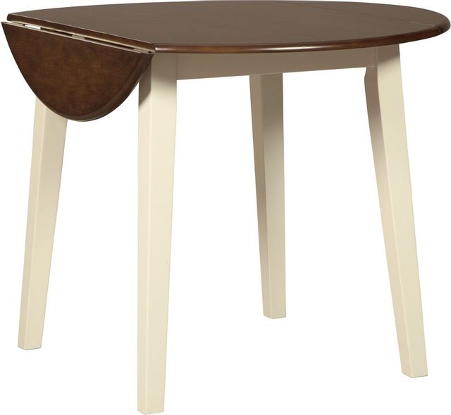Signature Design by Ashley® Woodanville Cream/Brown Dining Drop Leaf Table 1